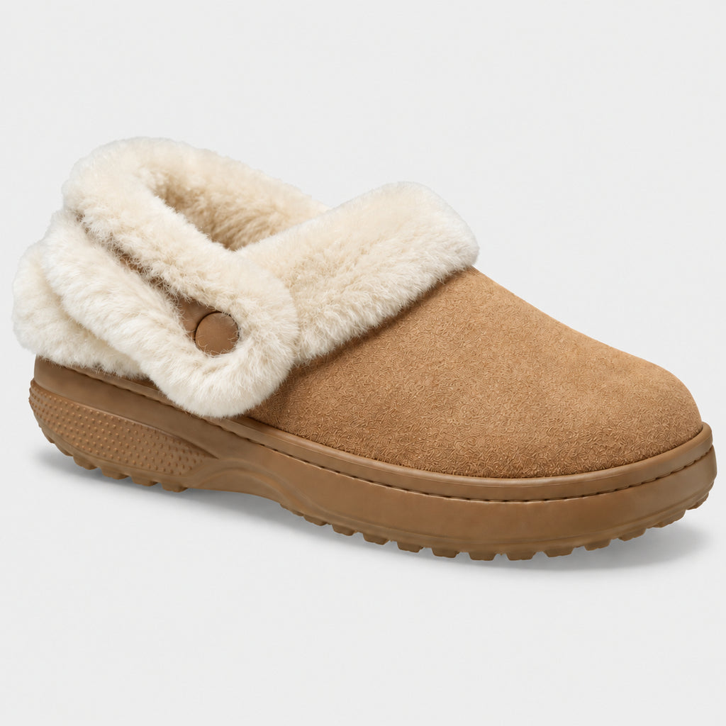 Women’s Faux-Fur Lined Vegan Suede Clogs