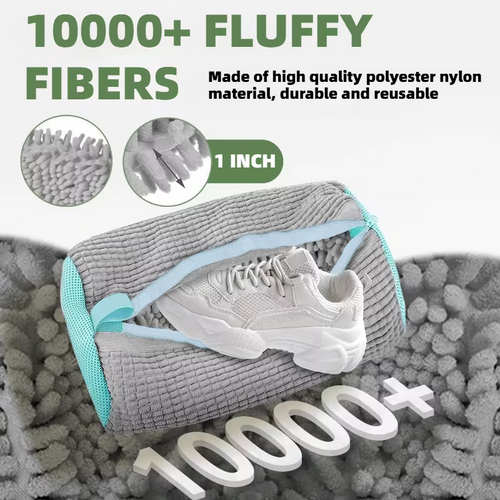 Reusable Washing Machine Bag with Ultra-Fine Fiber Cleaning System | Zipper Drum Design, Suitable for Sports Shoes, Tennis Shoes